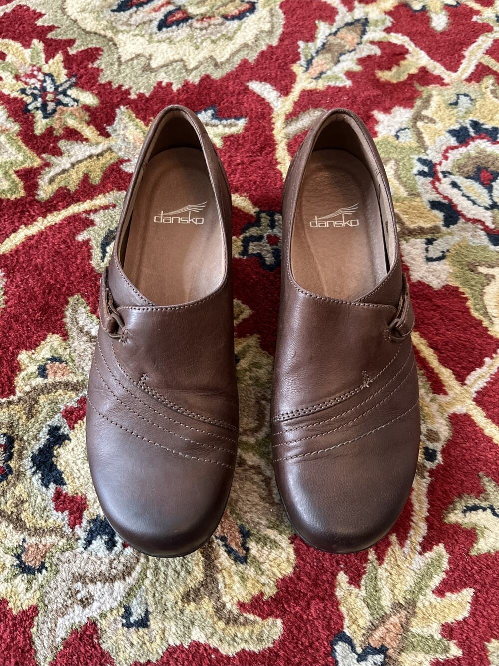 Dansko 39 Franny Loafers Shoes Brown Leather Comfort Classic Slip On 8 8.5